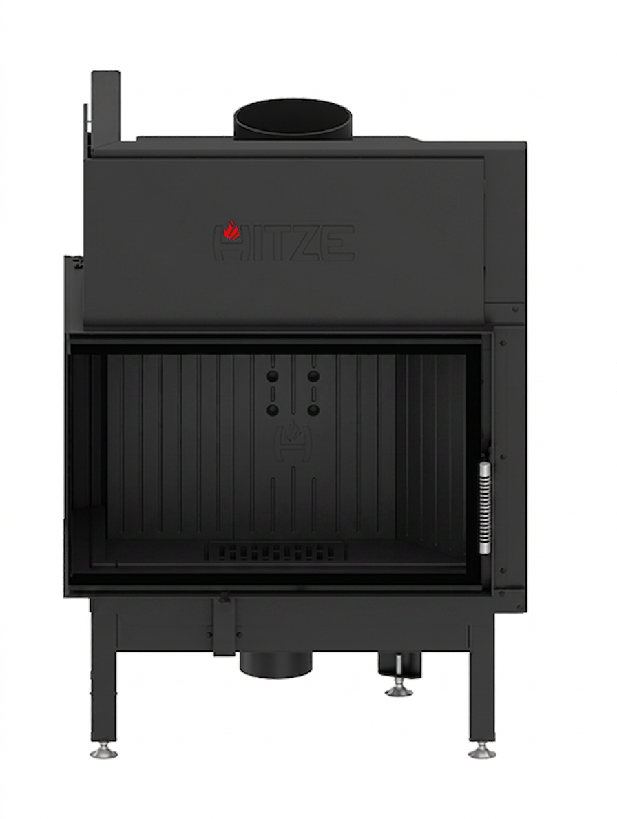 Black liner Built-in 2 sided glass Indoor wood burning fireplace inserts. EcoDesign complies Modern Fireplace,  that guarantees rigidity and resistance to high temperature. This product is similar to; KFD ECO 70 L/R Corner Fireplace Insert - Wood Burning Stove - BLACK COLOR, Dorako ECO Max 7 Left /Right Corner Wood Burning Fireplace - Scandinavian Modern Wall-Insert Stove - Right hand Corner / Standard, Montigo Divine Corner HL38DFCL/CR Direct Vent Gas Fireplace, Majestic Corner Direct Vent Gas Fireplace.
