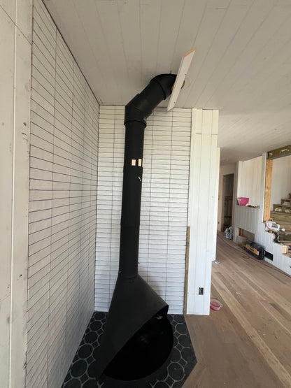 Malm 38” Matte Black Zircon Freestanding Wood Burning Fireplace