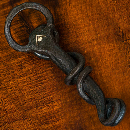 Cowboy Cauldron Bottle Opener – Handcrafted by Skilled Blacksmiths | Functional Art with Leather Lanyard