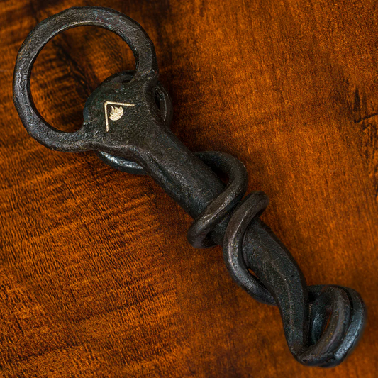Cowboy Cauldron Bottle Opener – Handcrafted by Skilled Blacksmiths | Functional Art with Leather Lanyard