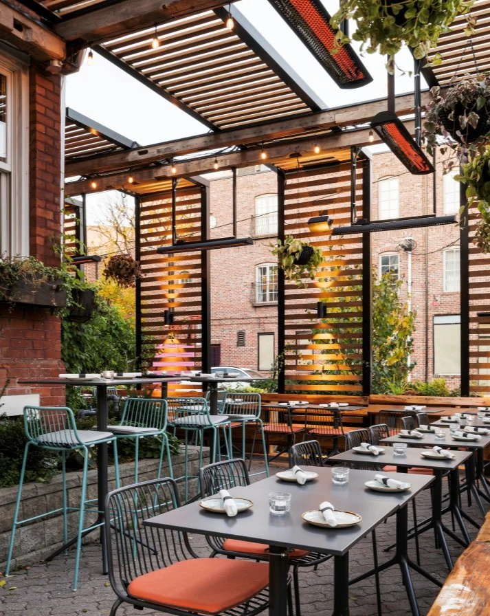 Outdoor restaurant ceiling hanged 3000 Watts black bromic tungsten smart-heat electric heater