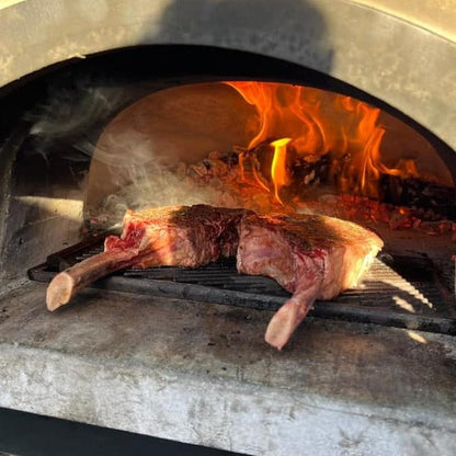 BBQ grill inside CBO-750 Tailgater pizza oven