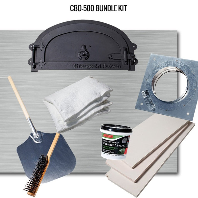 Chicago Brick Oven: CBO-500 DIY Wood Fired Build-In Pizza Oven Kit - 27" X 22" COOKING SURFACE