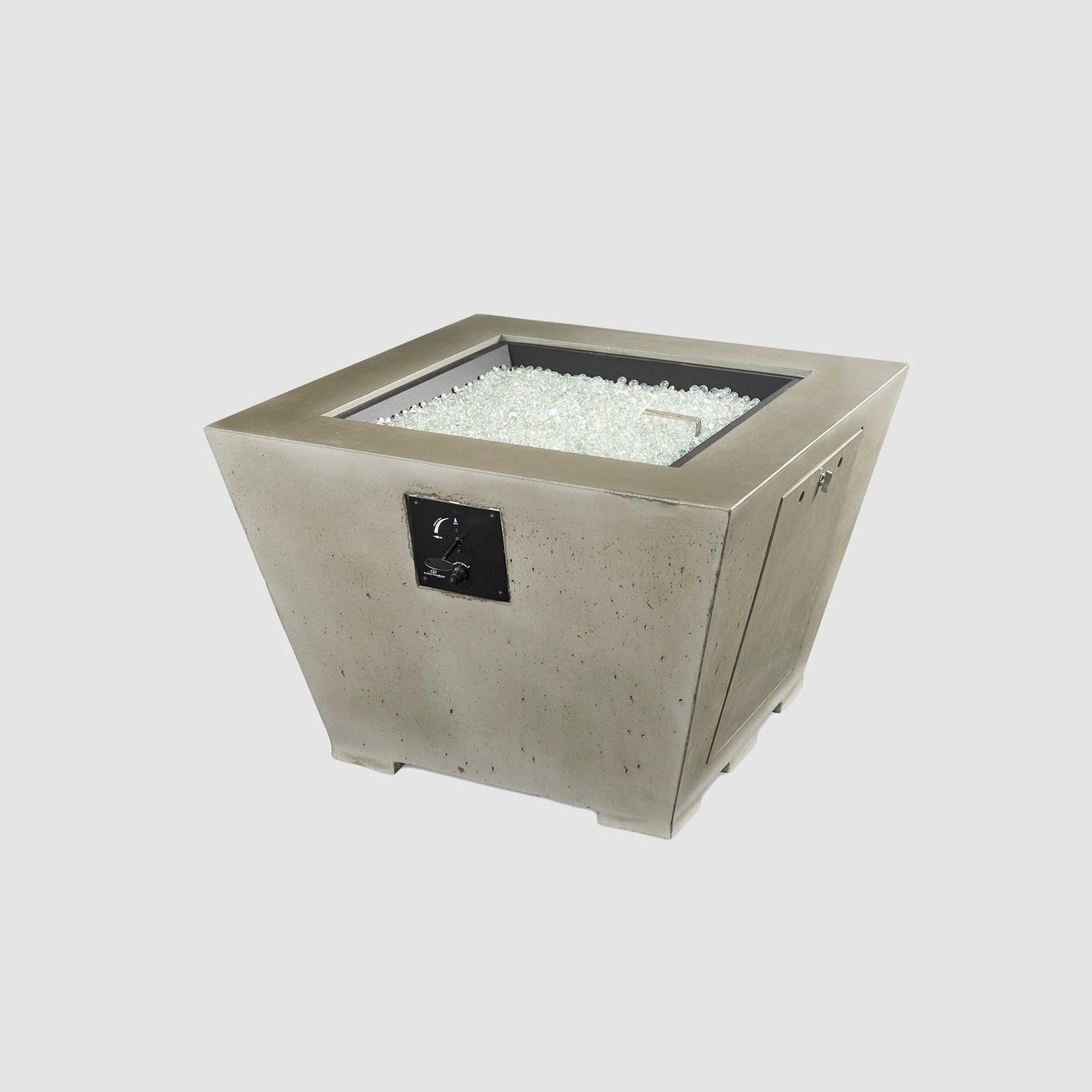 Cove Square Gas Fire Pit Bowl, Fire Pit Bowl, concrete base, 