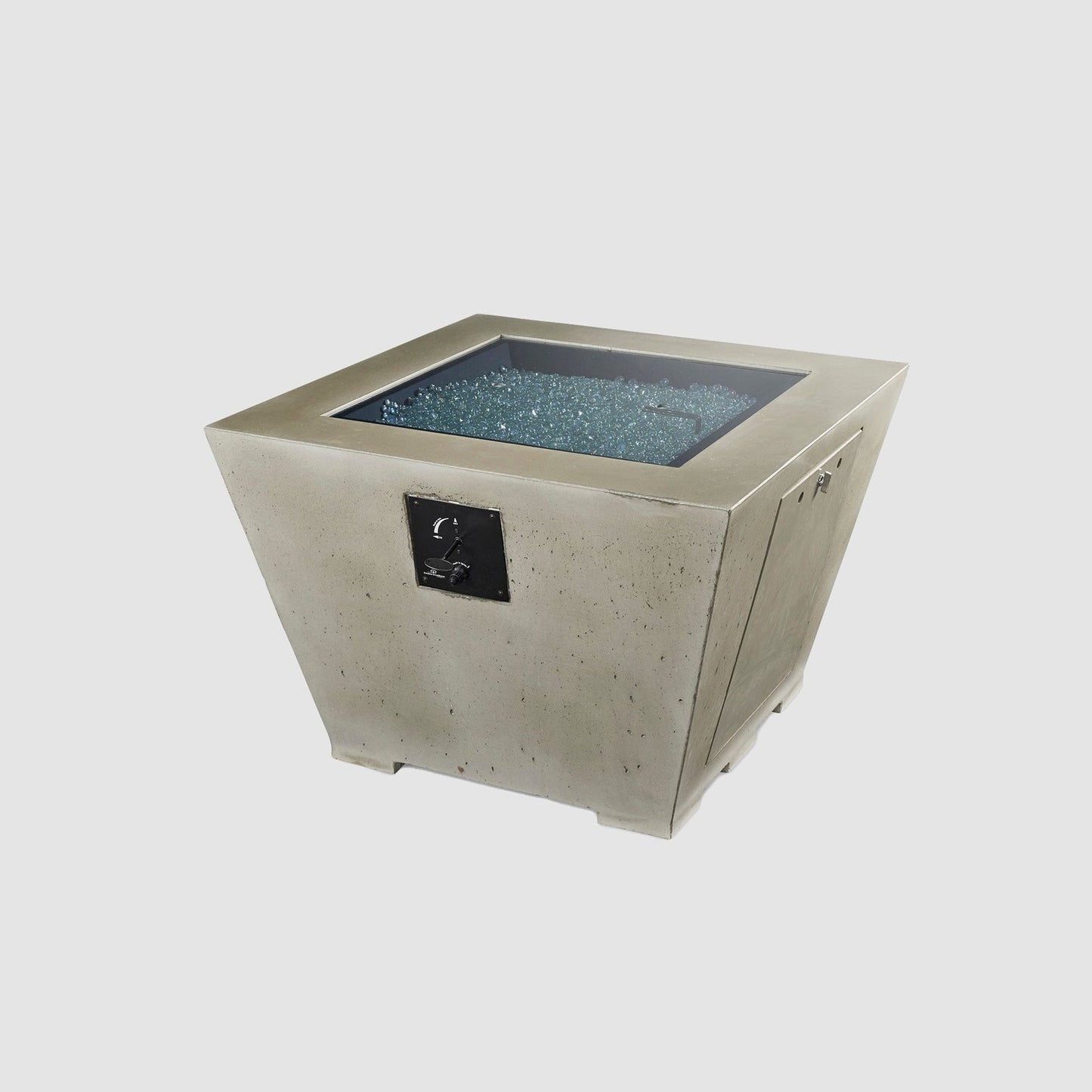 Cove Square Gas Fire Pit Bowl, Fire Pit Bowl, concrete base, 