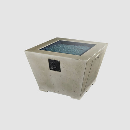 Cove Square Gas Fire Pit Bowl, Fire Pit Bowl, concrete base, 