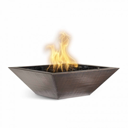 MAYA FIRE BOWL – HAMMERED PATINA COPPER
