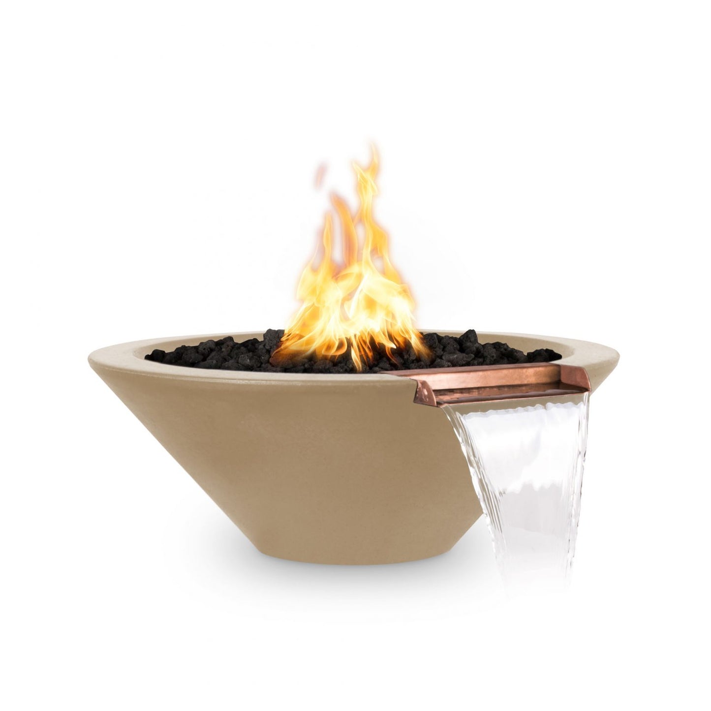 Cazo GFRC Concrete Round Fire and Water Bowl