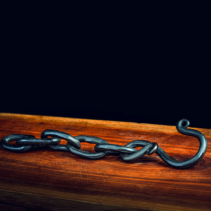 Versatile Chain & Hook for Safe and Effective Hanging of Chuckwagon Pot, Coffee Pot, and Dutch Oven Over Fire