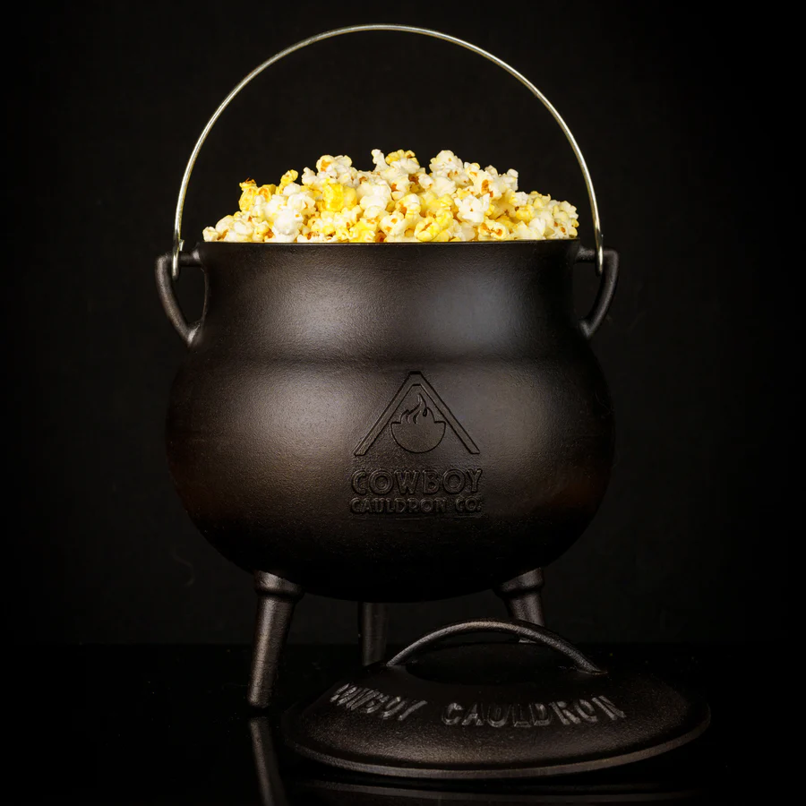 Chuckwagon Cook Pot - Versatile Enamel Coated Open-Fire Cookware, Rust-Resistant, Easy to Clean, Perfect for Frying, Simmering, and Campfire Popcorn
