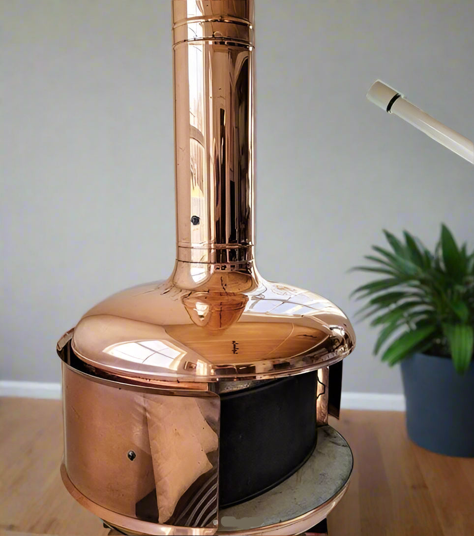 Copper Malm bright flashing Mid Century Modern Floating Fireplace Focus Floating style Mid Centruy Modern Sleek Fire drum 2 by Malm Made in America