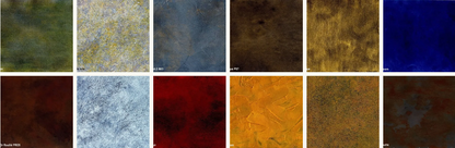 Grid of various textured color swatches
