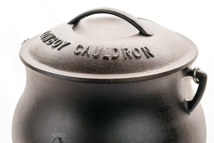 Chuckwagon Cook Pot - Versatile Enamel Coated Open-Fire Cookware, Rust-Resistant, Easy to Clean, Perfect for Frying, Simmering, and Campfire Popcorn