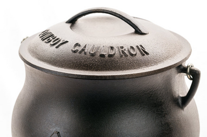Chuckwagon Cook Pot - Versatile Enamel Coated Open-Fire Cookware, Rust-Resistant, Easy to Clean, Perfect for Frying, Simmering, and Campfire Popcorn