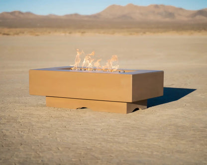 Del Mar GFRC Concrete Rectangle Natural Gas Fire Pit Table