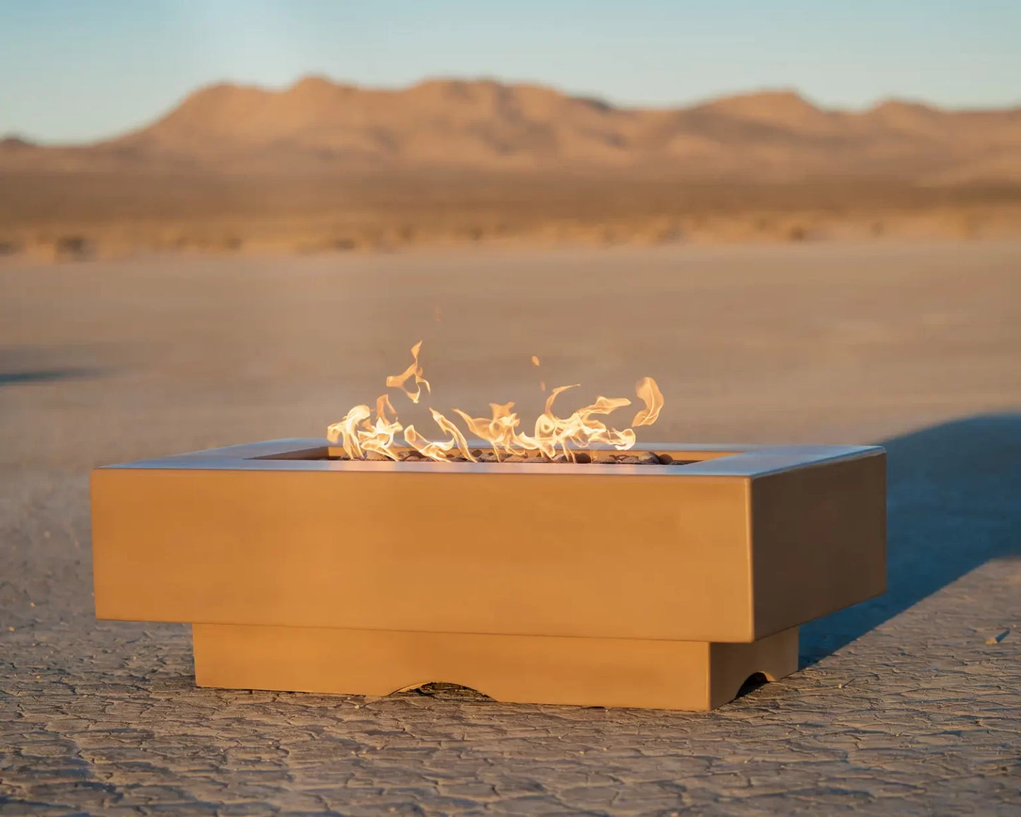 Del Mar GFRC Concrete Rectangle Natural Gas Fire Pit Table