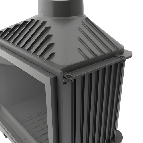 Dorako ECO MAX 7 3-Sided Glass Wood Stove - Handmade Fireplace Insert