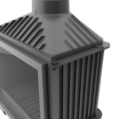 Dorako ECO MAX 7 3-Sided Glass Wood Stove - Handmade Fireplace Insert