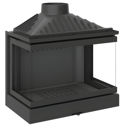 Dorako ECO MAX 7 3-Sided Glass Wood Stove - Handmade Fireplace Insert