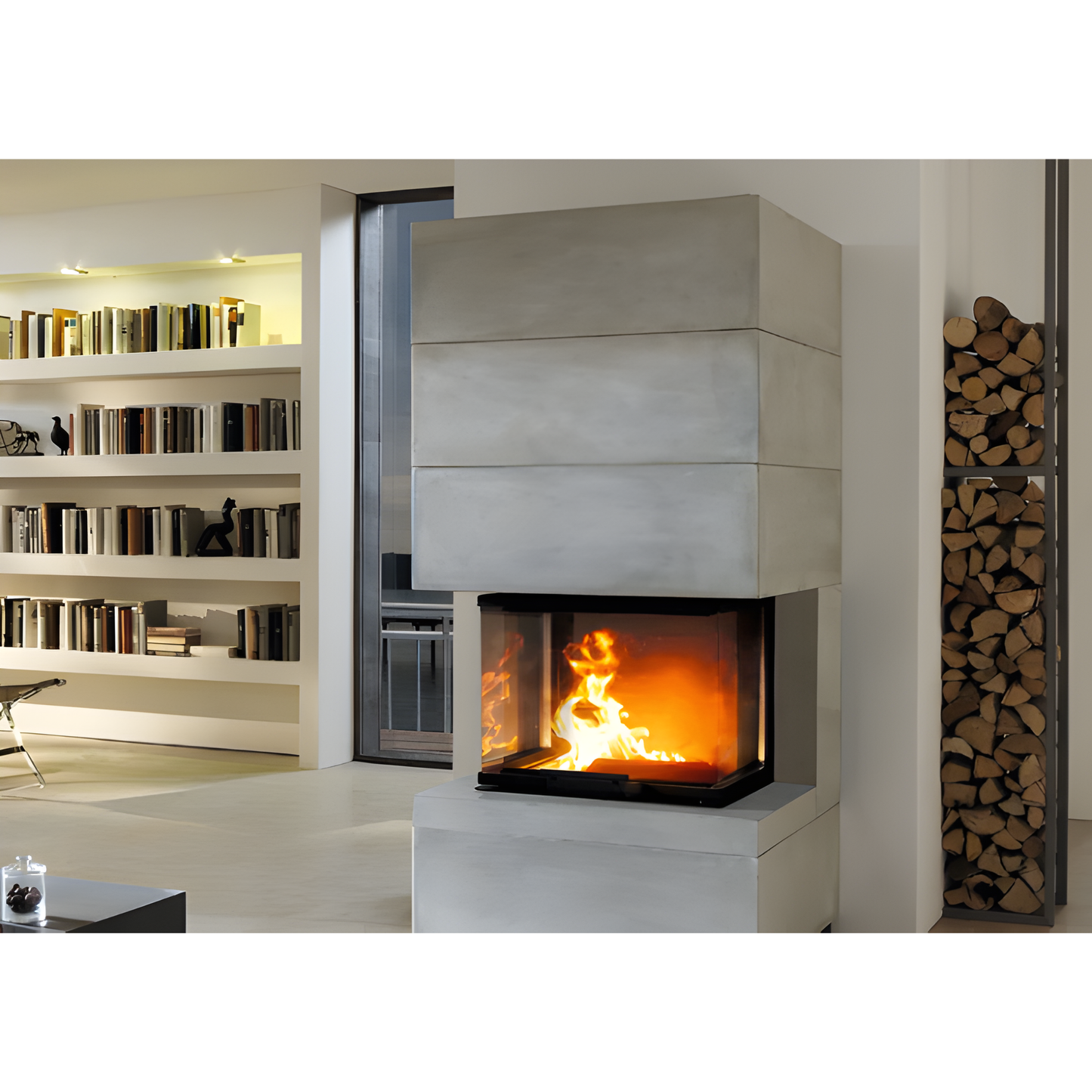 Dorako ECO MAX 7 3-Sided Glass Wood Stove - Handmade Fireplace Insert