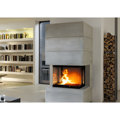 Dorako ECO MAX 7 3-Sided Glass Wood Stove - Handmade Fireplace Insert