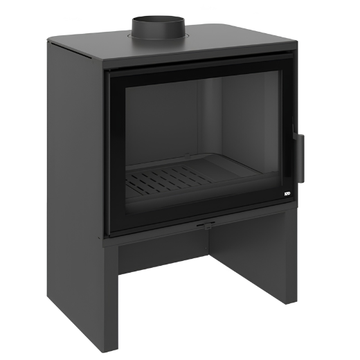 Dorako STO iM 14 Freestanding Black Wood Burning Stove | Indoor Cast Iron Fireplace