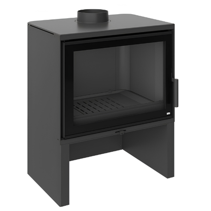 Dorako STO iM 14 Freestanding Black Wood Burning Stove | Indoor Cast Iron Fireplace