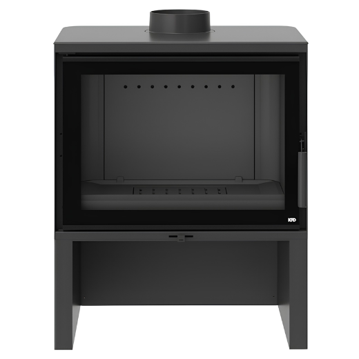 Black Freestanding wood burning stove Dorako STO iM 14 Cast iron Indoor Fireplace on a white background. 
Dorako sto im 14 is similar to Stûv 16 Wood Burning Stove Cube 58 & 68 Model - Freestanding Fireplace - StûvBlack / S16 Cube-58, Osburn Matrix Wood Stove, Napoleon S20 Wood Burning Stove.