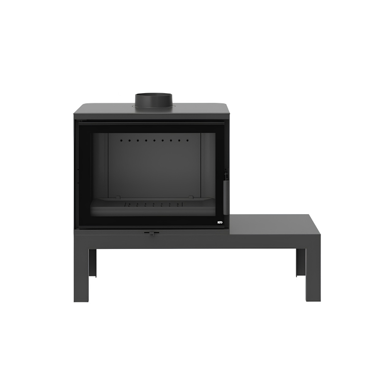 Dorako STO iM 14 Freestanding Black Wood Burning Stove | Indoor Cast Iron Fireplace