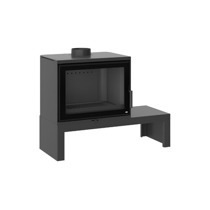 Dorako STO iM 14 Freestanding Black Wood Burning Stove | Indoor Cast Iron Fireplace