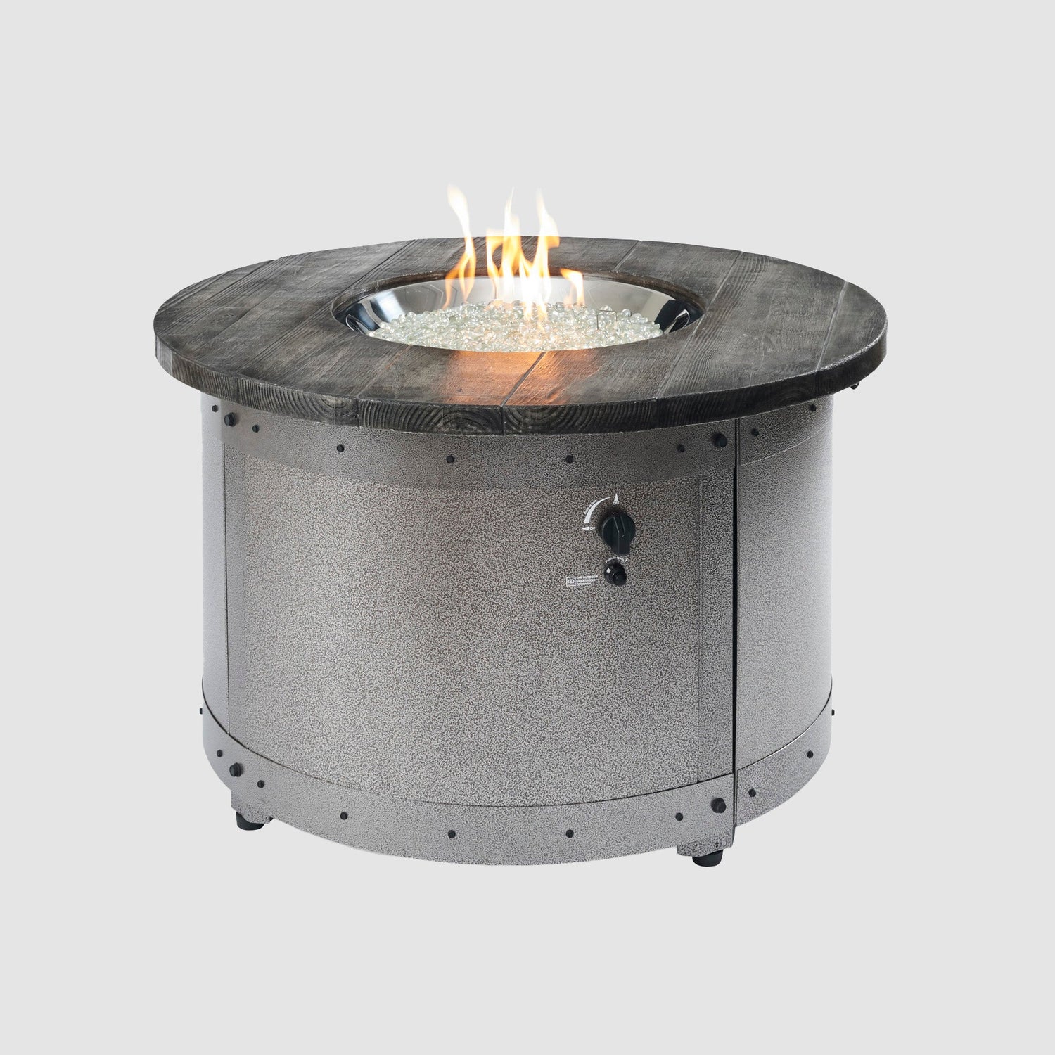Edison Round Gas Fire Pit Table, Gas Fire Pit Table, Fire Pit Table