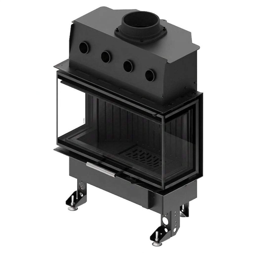 The Albero 3 sided glass wood stove - Corner Built-In Indoor Fire Place Insert