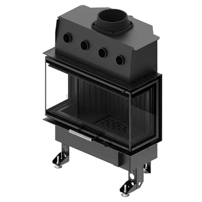 The Albero 3 sided glass wood stove - Corner Built-In Indoor Fire Place Insert