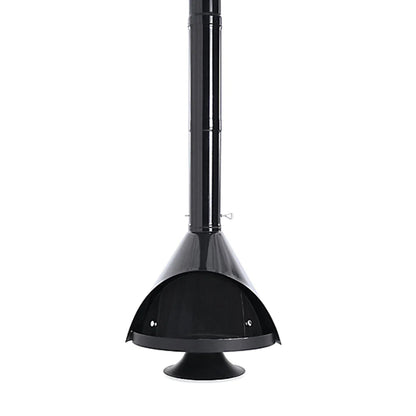 Gloss Black Wood Burning Malm Fireplace. This one has the matte black base rather than the purchased matching base by Smokey Mountain Fireplaces Mid-century modern Malm Zircon fireplace installed in designer living room – premium Malm wood-burning fireplace available from Smokey Mountain Fireplaces.