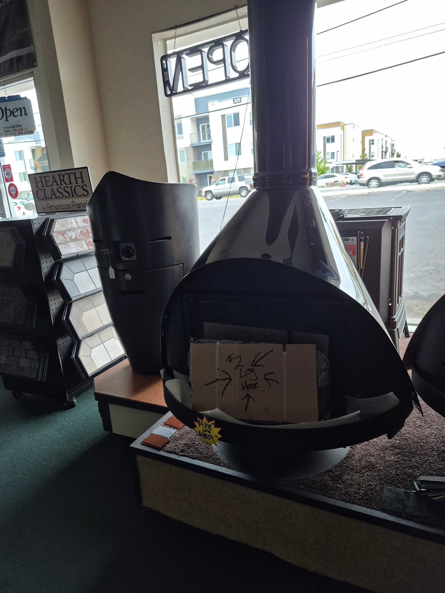 Zircon Wood burning Zircon 34" IN STOCK Mid century Modern Fireplace MCM fireplace available now while supplies last