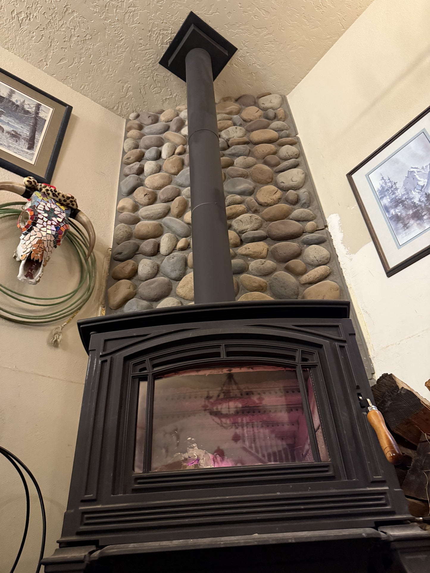 8" x 6" DVL Double-Wall Black Stove Pipe