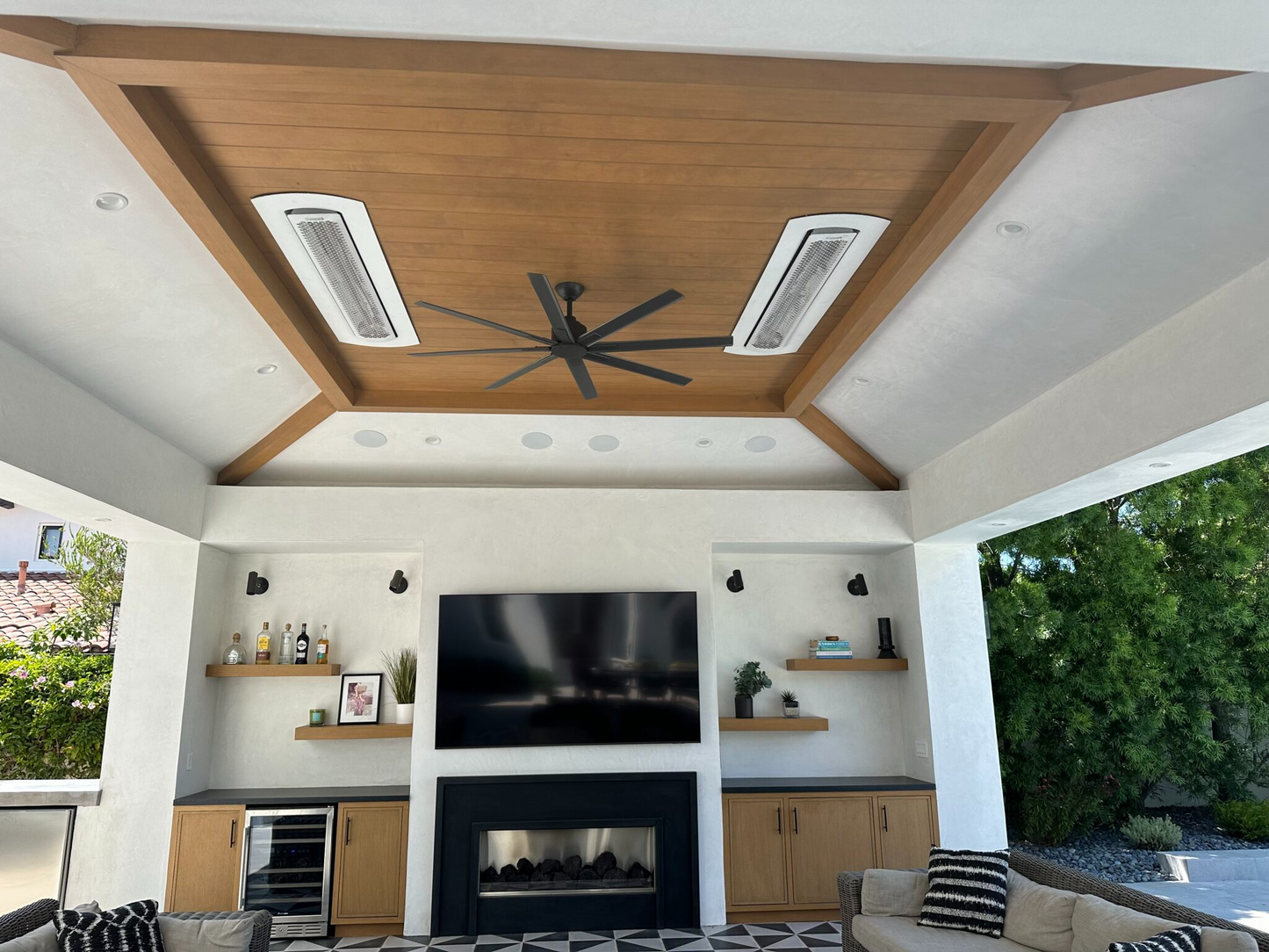 Patio ceiling recessed 4000W white color bromic tungsten  smart-heat electric heater