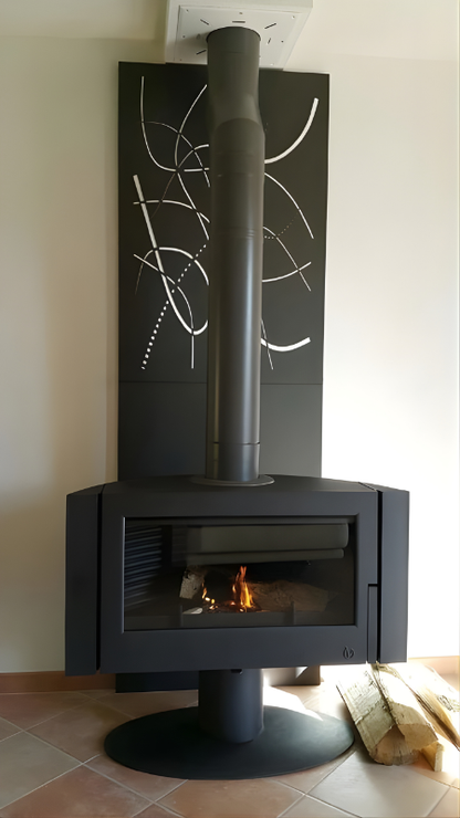 Actual photo of a handmade hearth in a customers home this Antaya is perfect for any home if you want that modern look with great heat