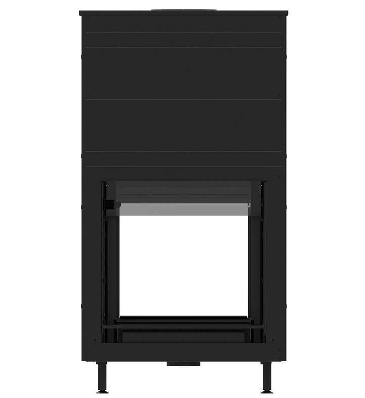 Dorako Linea DF V1190 Double sided glass wood burning indoor wall built-in fireplace with visible log burning flame in a modern living room. High-efficiency  see through wood stove with, Mid century modern Fireplace, A energy class fireplace, room divider fireplace. This fireplace is similar to; Majestic 42" Designer See-Thru Radiant Wood Burning Fireplace, Majestic Designer Series 42-Inch See-Through Wood Burning Fireplace, Invicta Aaron 36" See-Through Contemporary Cast Iron Wood Burning Stove.