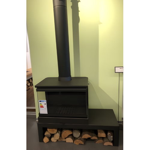 Dorako Ariana Max 3 Sided Glass Wood Stove With Wide bench included - Modern Fireplace