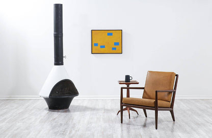 MALM MCM Fireplace the CONE STYLE LANCER FIREPLACE IS SO SSIMILAR TO THE ZIRCON it is a stunning scandinaation style wood fireplace that is inoor or outdoor. custom colros white, brown blue green orange fireplace you choose you can get yellow or anything- call Smokey Mountain Fireplaces to start your custom ordered MALM today