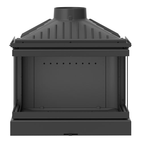 Three-Sided Glass Wood Stove | Dorako ECO MAX 7 3F | Handmade Wall
