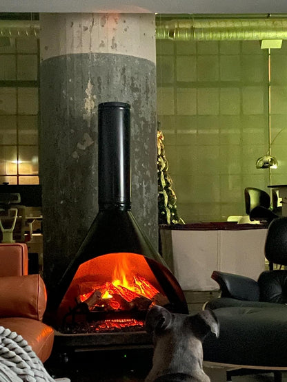 Malm 30” Zircon Freestanding Wood Burning Fireplace