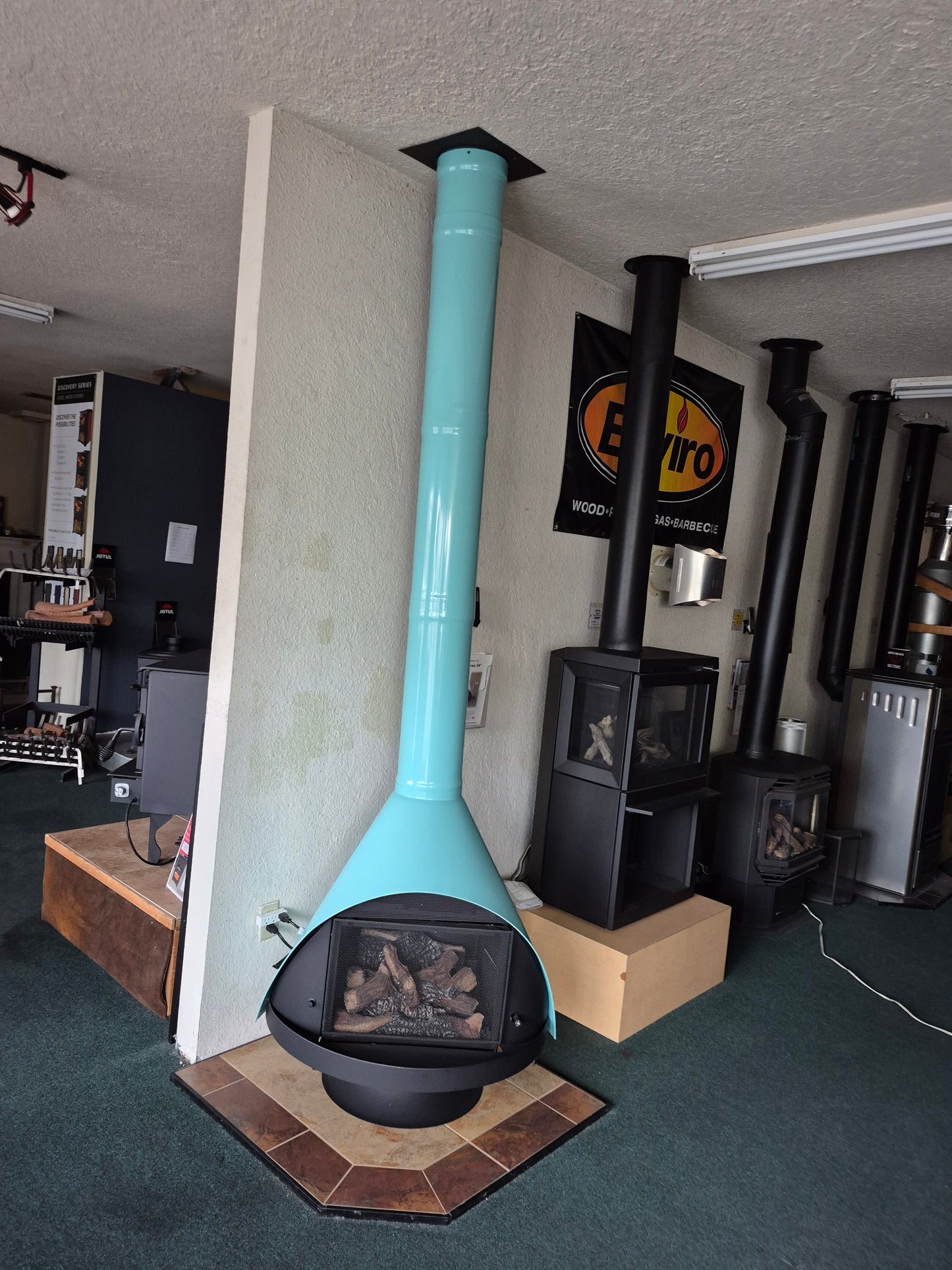 Zircon Wood burning Zircon 34" IN STOCK Mid century Modern Fireplace MCM fireplace available now while supplies last