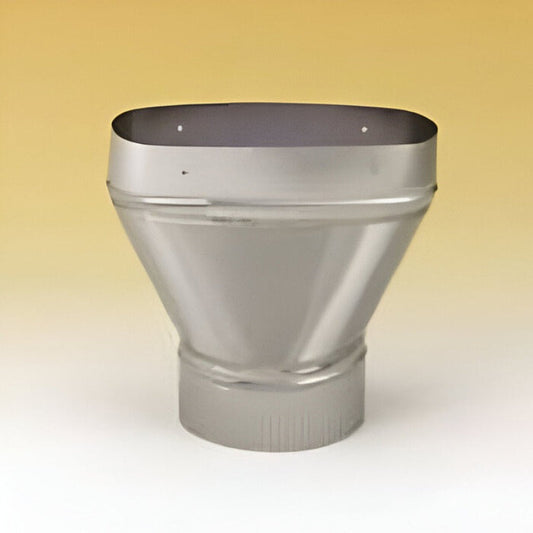 Montigo DV Vent Pipe Reducer, 5 x 8 to 4 x 6 5/8 [attach to top of fireplace only]
