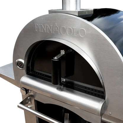 Pinnacolo Ibrido Hybrid Gas/Wood Pizza Oven with Cart, 35,000 btu LP Burner, Includes Premium Accessory Package