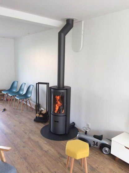 Stûv S30C Wood Burning Stove - Compact Glass Fire Screen Stove 360° Rotating Stove