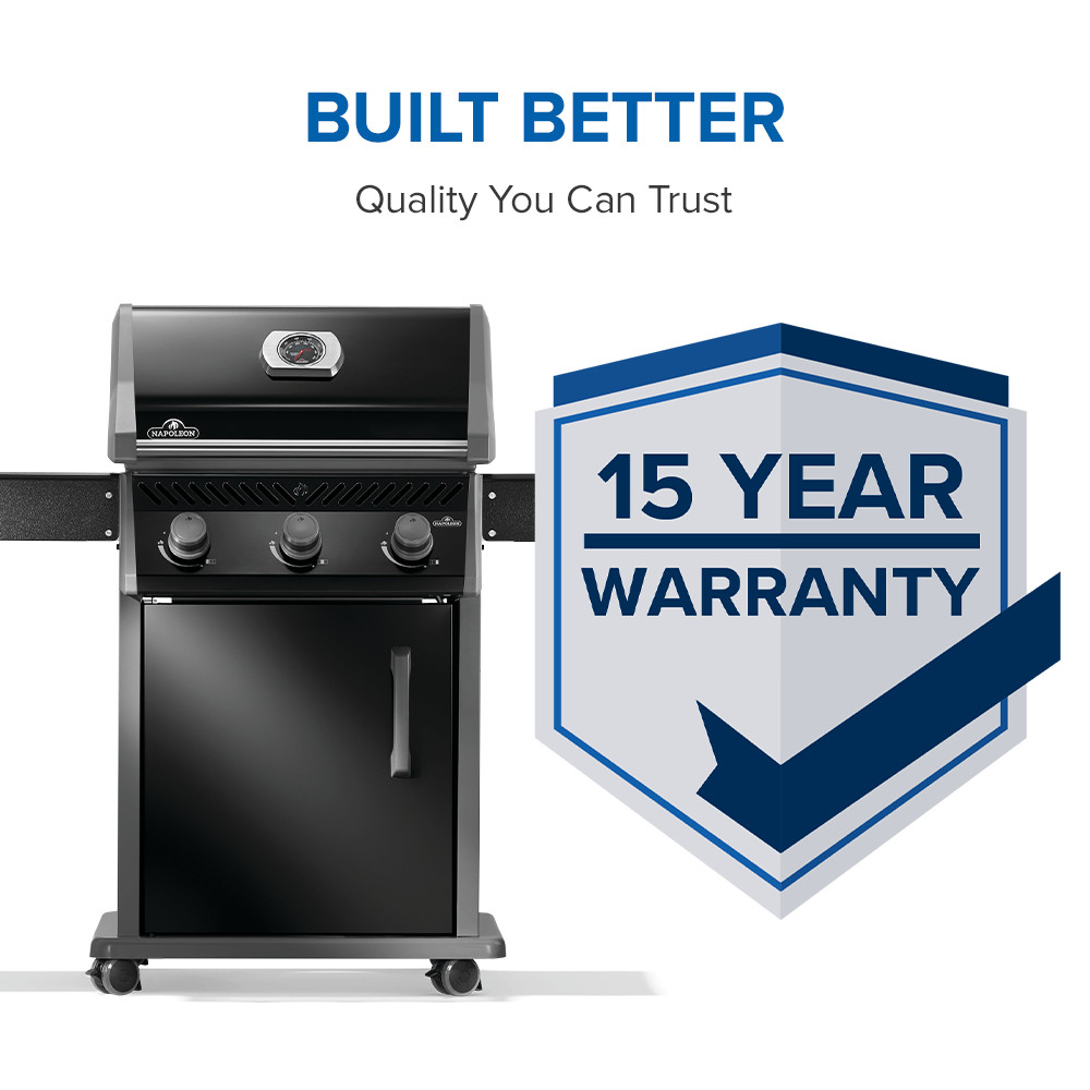 Napoleon rogue series 425 year warranty badge