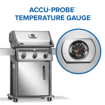 Temperature gauge of napoleon rogue series 425 gas grill