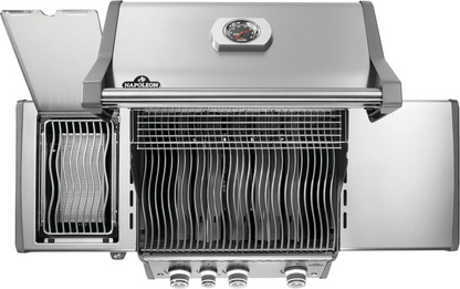 Iconic wave cooking grid of rogue pro 425 SIB with hinged infrared side burner